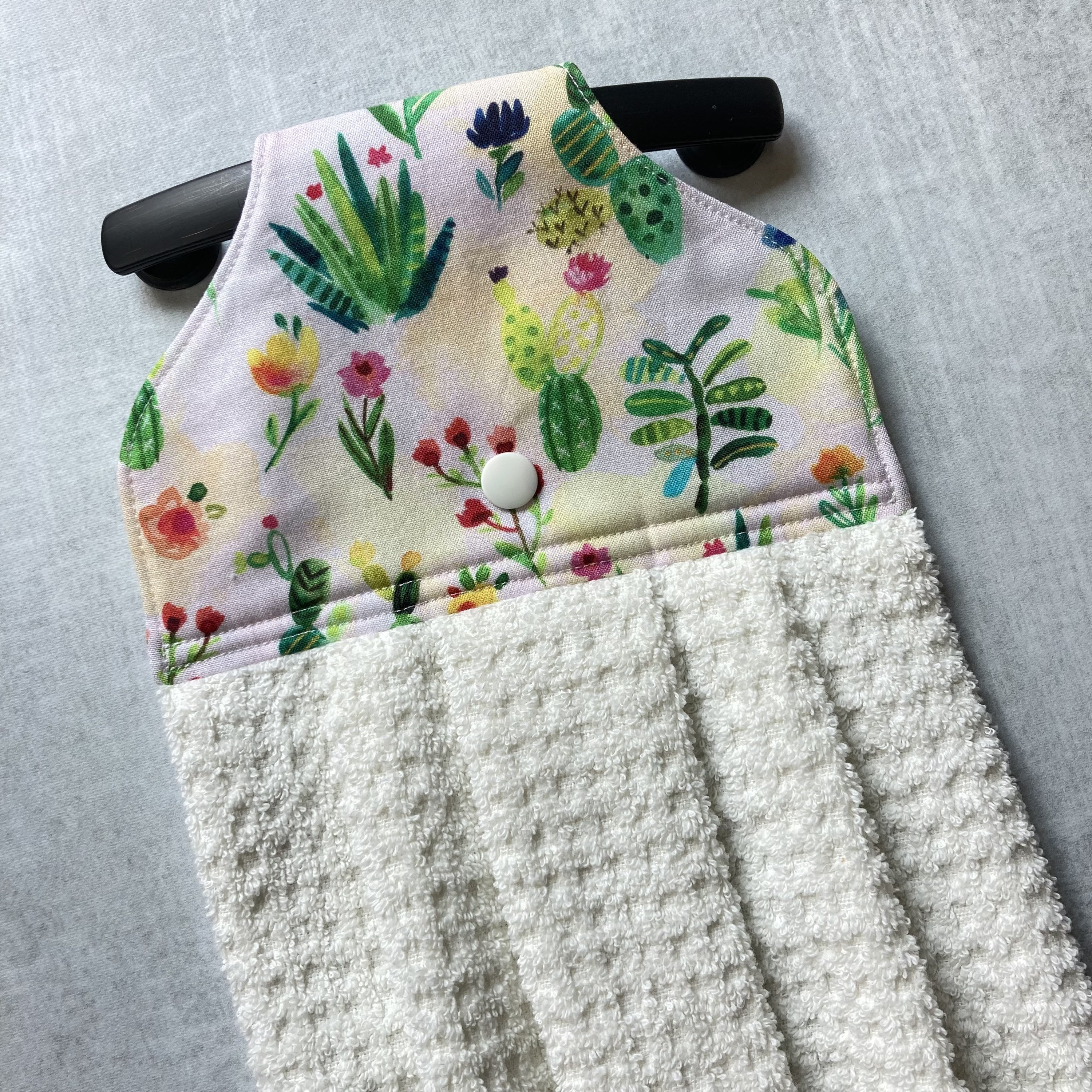 Cacti Print Kitchen Towels 6 Pack – Extra Large Terrycloth Dish Towels, Hand & Drying Towels, 11x11 Inches