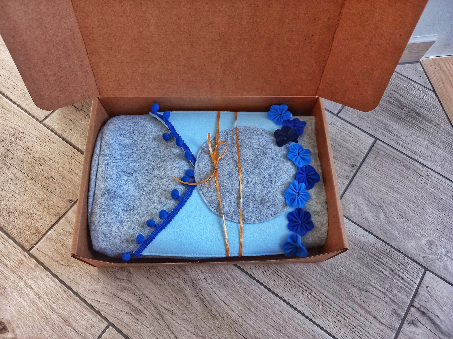 Cesta de altura de fieltro gris gran contenedor de | Etsy