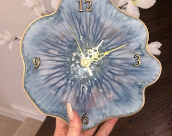 Adorable geode or flower inspired clock