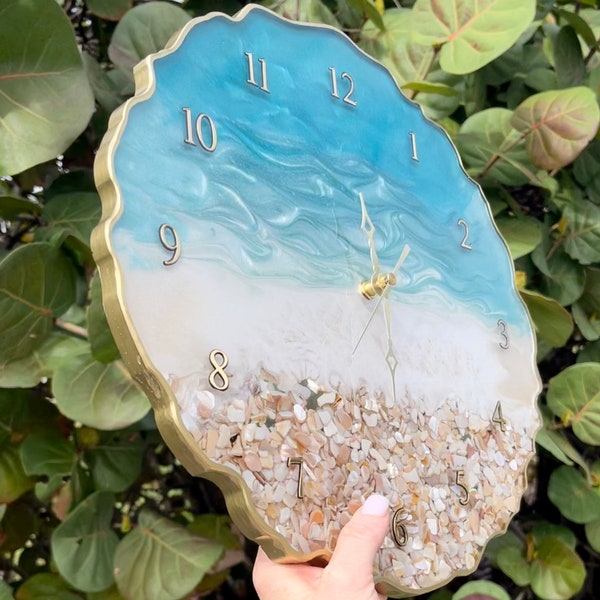 Beach Clock Etsy