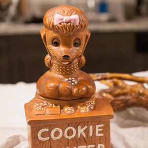 Antique Poodle &quot;Cookie Counter&quot; Cookie Jar | Twin Winton