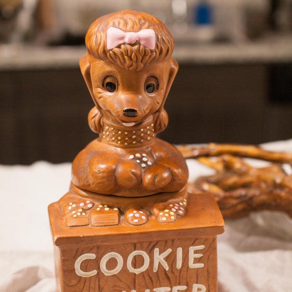 Antique Poodle "Cookie Counter" Cookie Jar | Twin Winton