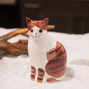 Striped Brown Cat Piggy Bank