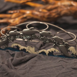 Metal Dolphin Candle Holder