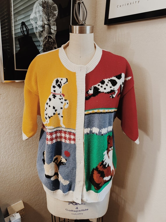 Knitted Dog Cardigan Sweater - image 1