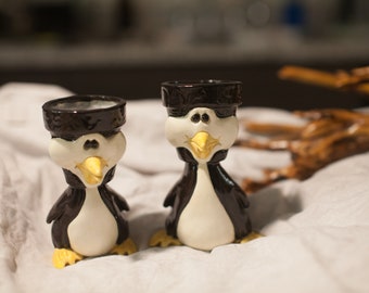 Handmade Penguin Vases