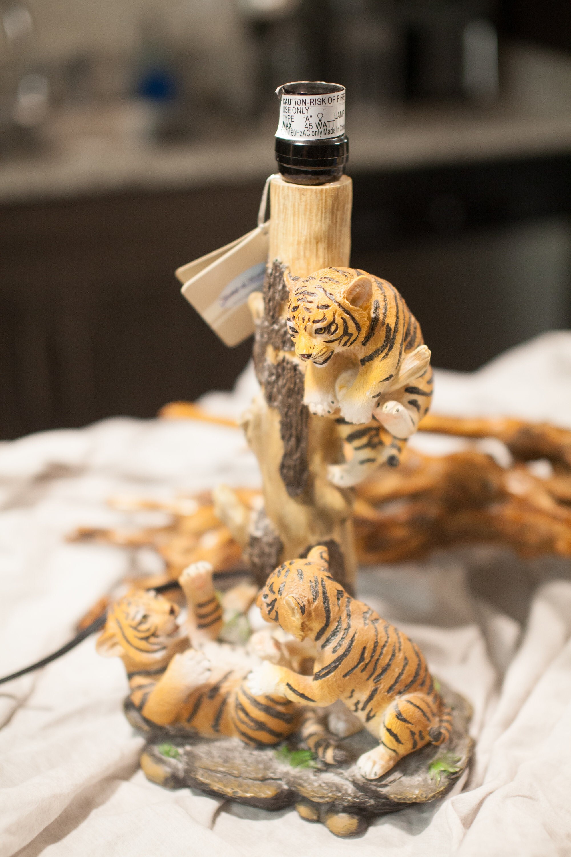 Tiger Cubs Table Lamp Etsy