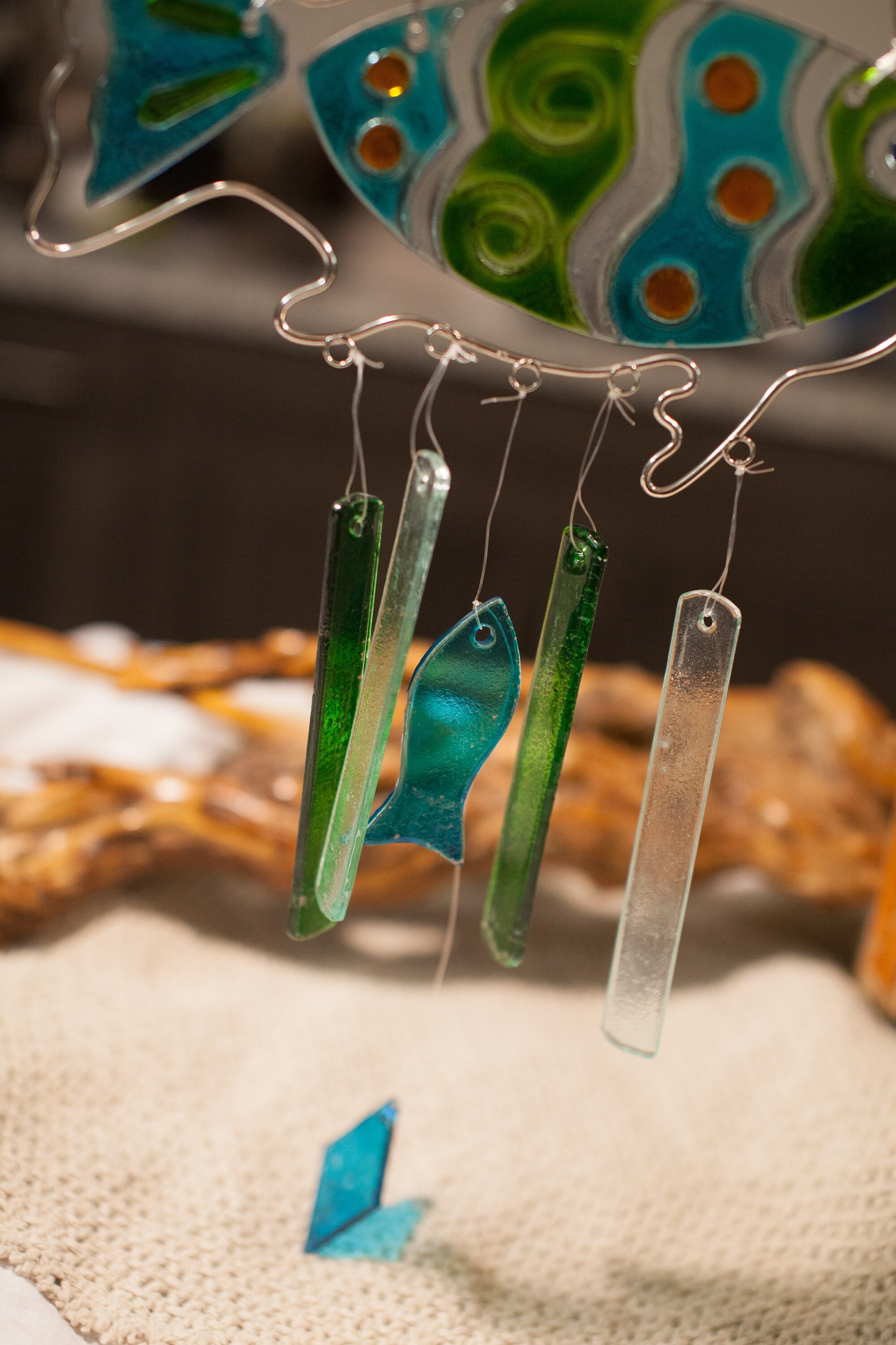 2-assorted Glass Fish Wind Chimes - China Wholesale 2-assorted Glass