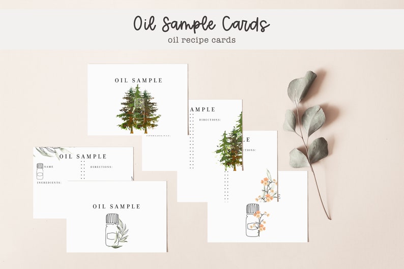 Essential Oil Sample Card Oil Recipe Printable Young Living - Etsy