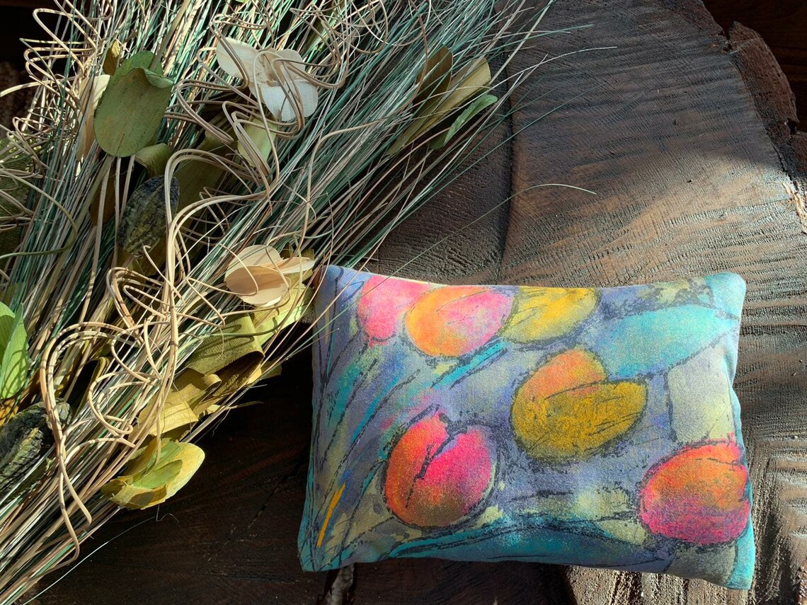 Large Herbal Pillow Aromatherapy Sleep Pillow Lavender Etsy