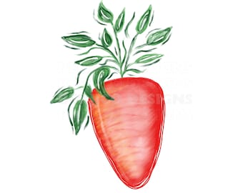 Cenoura de Páscoa em Aquarela PNG: Arte Digital (Download Digital)