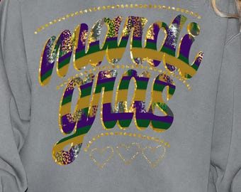 Louisiana Mardi Gras PNG: Sublimation Design (Digital Download)