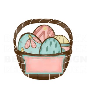 Easter PNG, Easter Basket Name Plate, Easter Sublimation Digital Download