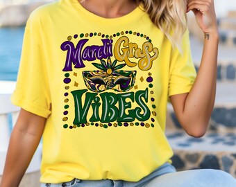 Mardi Gras Vibes PNG: Louisiana Sublimation Design (Digital Download)