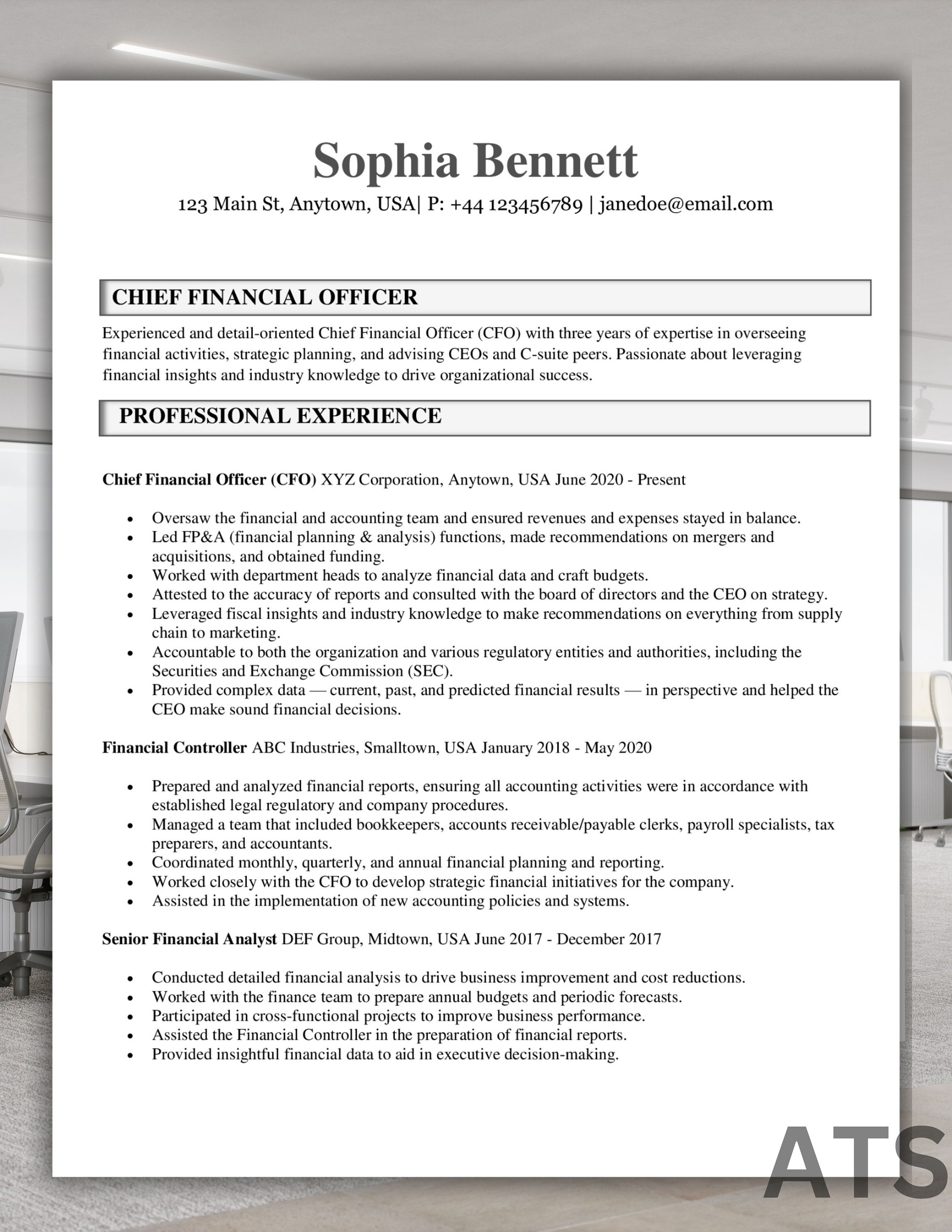 CFO Resume Professional Resume - Il Fullxfull.5045558434 2nyq