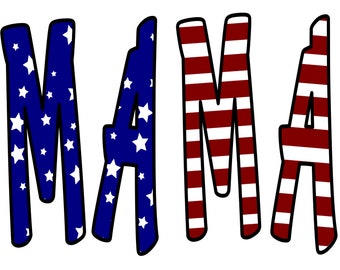 Mamá Americana 4 de Julio PNG: Diseño de Mamá Patriótica (Descarga Digital)
