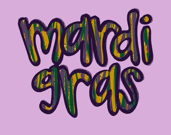 Louisiana Mardi Gras PNG: Sublimation Design Download