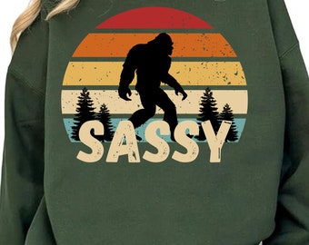 Retro Sunset Bigfoot PNG | Sasquatch PNG Sublimation for Bigfoot Shirt | Digital Download