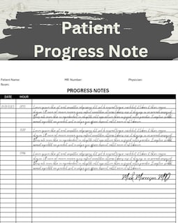 Blank Doctors Progress Note Template Form Printable PDF for