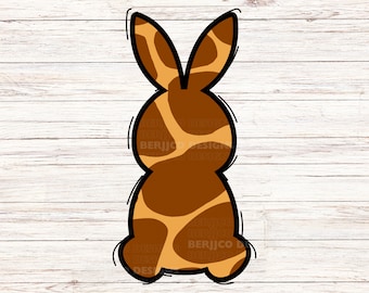 Leopard Print Easter Bunny PNG: Trendy Animal Design (Digital Download)