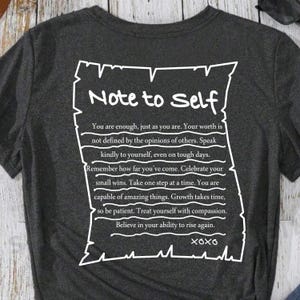 Note To Self PNG SVG: Motivational Positive Quotes (Digital Download)