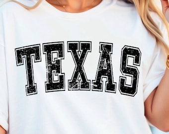 Texas Varsity SVG: Grudge Effect Shirt Design (Digital Download)
