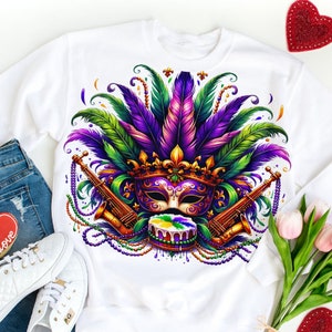 Louisiana Mardi Gras PNG: Festive Sublimation Design (Digital Download)