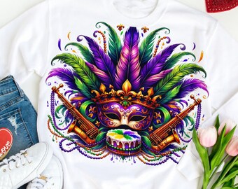 Louisiana Mardi Gras PNG: Festive Sublimation Design (Digital Download)