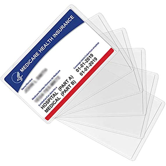 Clear Plastic Protective Sleeve for Card , Insurance & ID Card Protector  Sleeve Waterproof, Durable | Free Shipping| 6 Count - Etsy