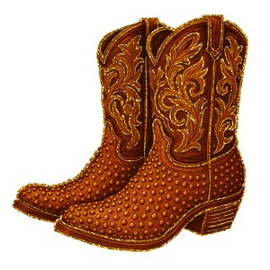 Rhinestone Cowgirl Boots PNG: Western Graphic Design (Digital Download