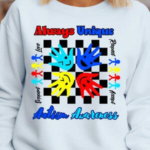 Autism Awareness Rainbow Hands PNG: Sublimation Design (Digital Download)