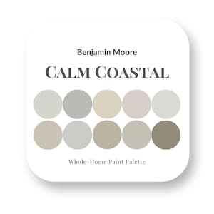 Calm Coastal Paint Colors Benjamin Moore, idéias de paleta de cores para pintura de interiores, tendências de cores Melhores cinzas, cores de pintura para casa, cores de tendência