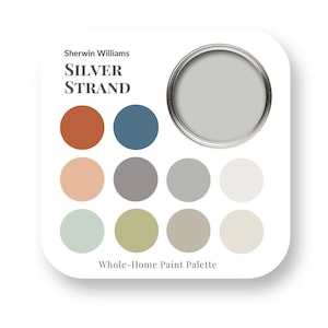 Silver Strand by Sherwin Williams Interior Paint Color Palette, Interior Design Color Trends, Best White for trim, home paint colors