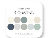 Coastal Perfect Paint Palette - Farrow & Ball, Interior Design Paint Palette, Paint Color Selection, House Paint Colors, trending colors