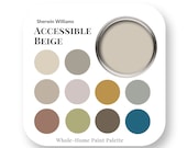Accessible Beige Sherwin Williams Interior Paint Color Palette, Interior Design Color Trends, Best White for trim, House Paint Colors