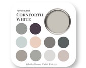Cornforth White by Farrow & Ball Interior Paint Color Palette, Interior Design Color Trends, Best White for trim, House Paint Colors