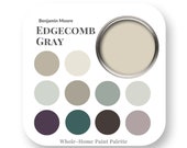 Edgecomb Gray by Benjamin Moore Interior Paint Color Palette, Interior Design Color Trends, Best White trim paint, home paint colors