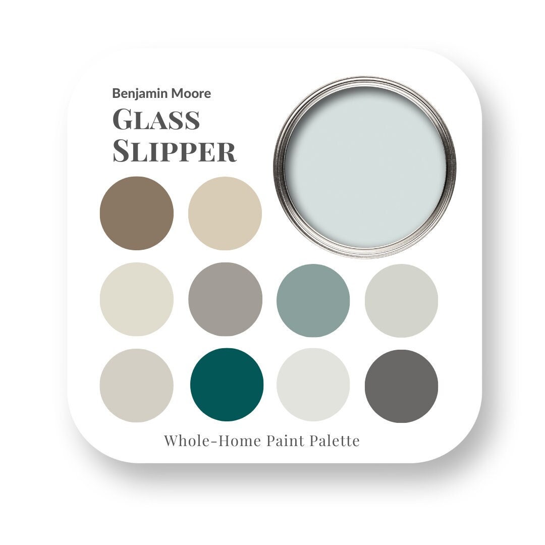Glass Slipper by Benjamin Moore Interior Paint Color Palette, Interior