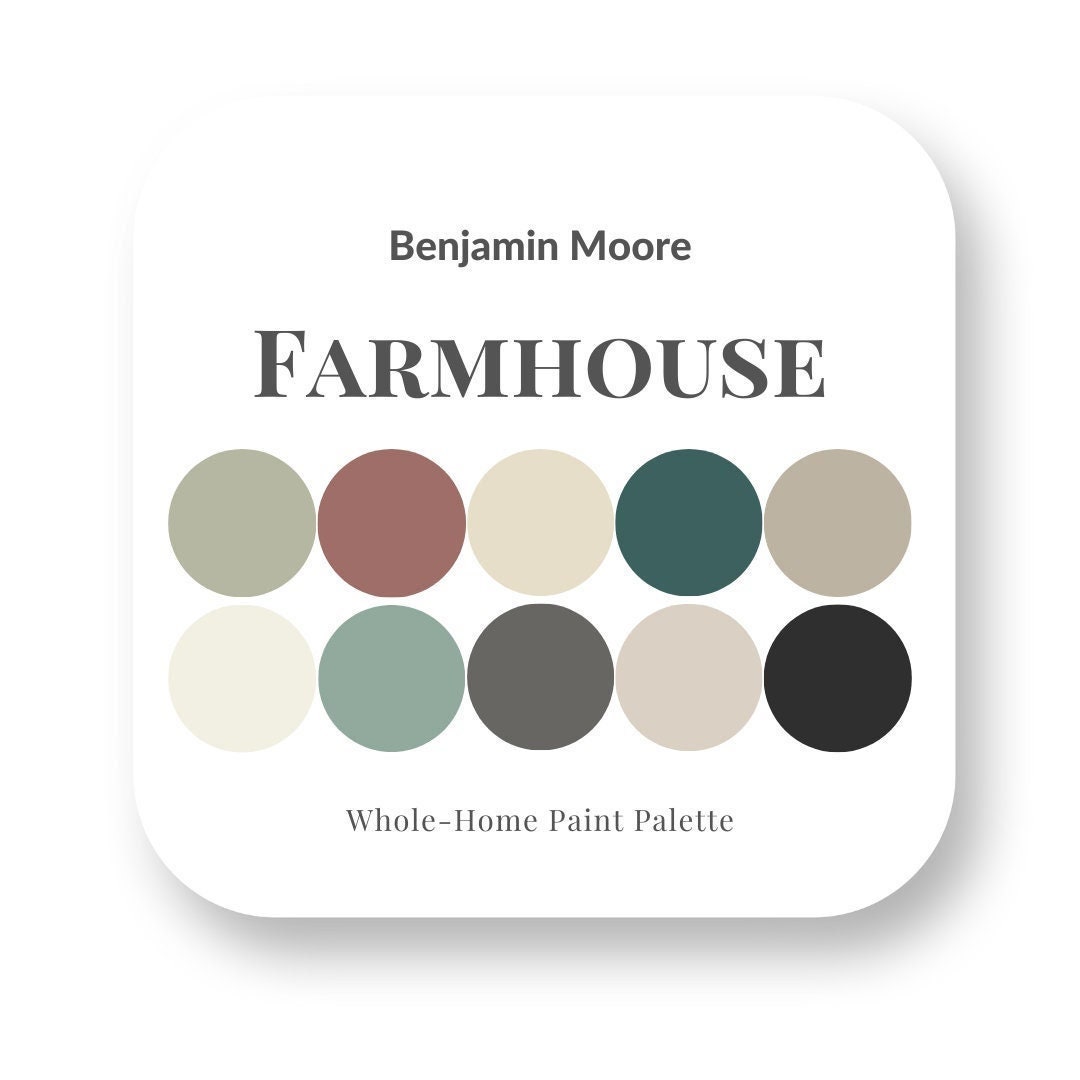 Farmhouse Perfect Paint Palette - Benjamin Moore, Interior Design Paint ...