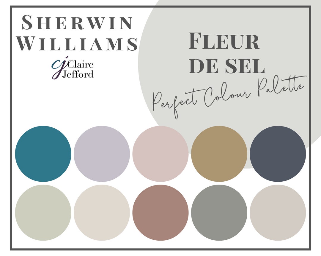 Fleur De Sel by Sherwin Williams Interior Paint Color Palette Etsy