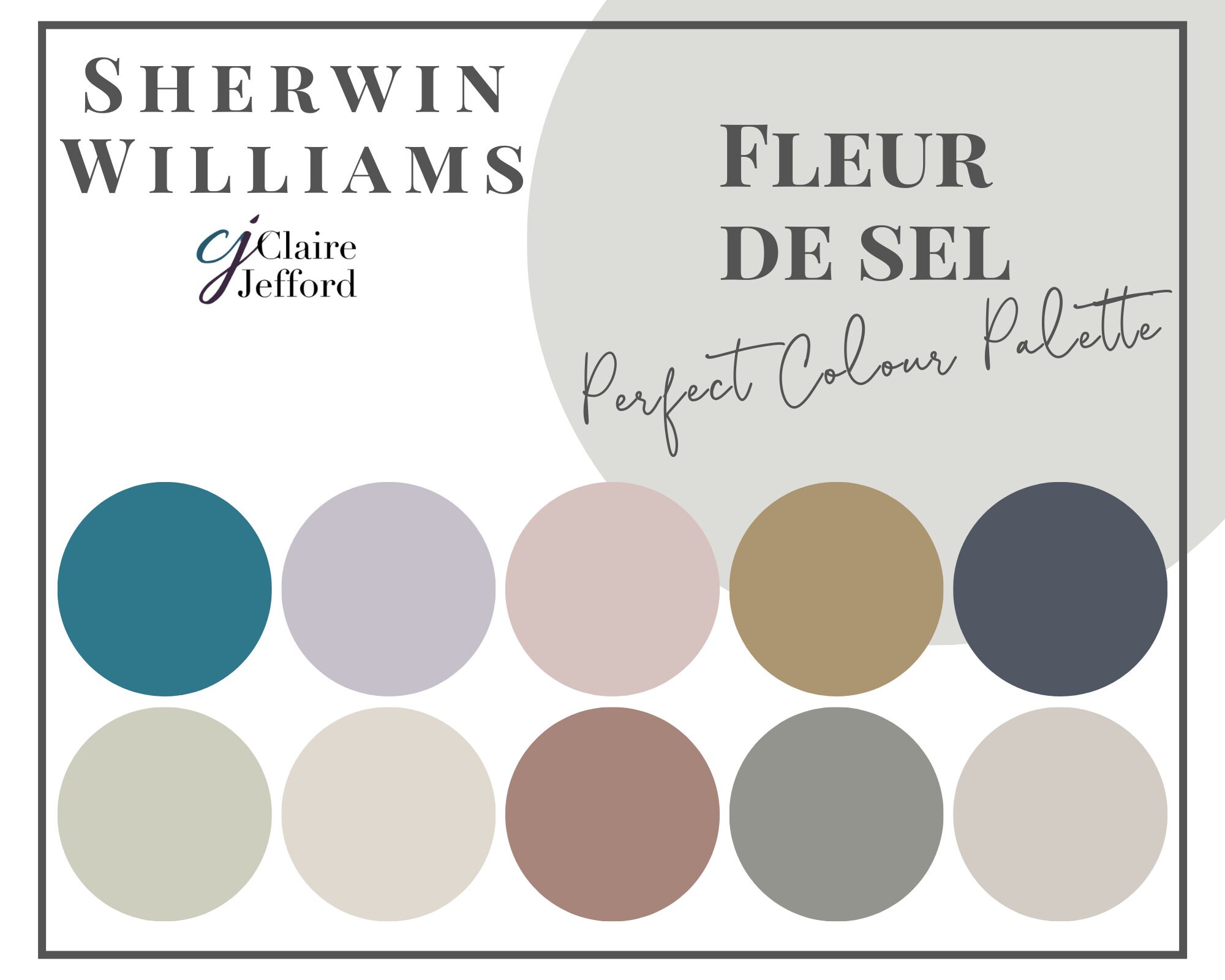 Fleur De Sel by Sherwin Williams Interior Paint Color Palette Etsy