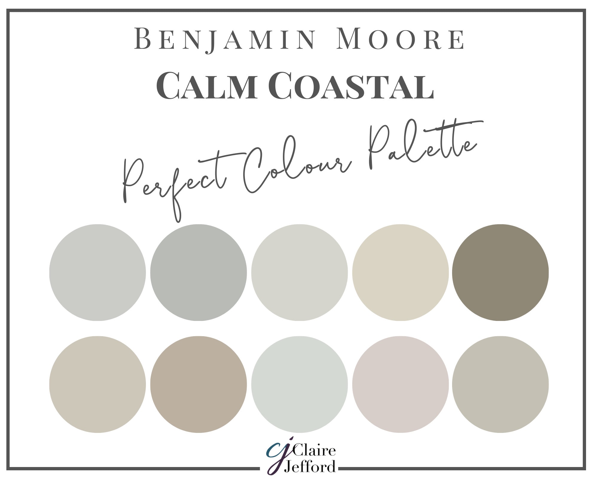 Calm Coastal Paint Colors Benjamin Moore Interior Paint Color - Etsy