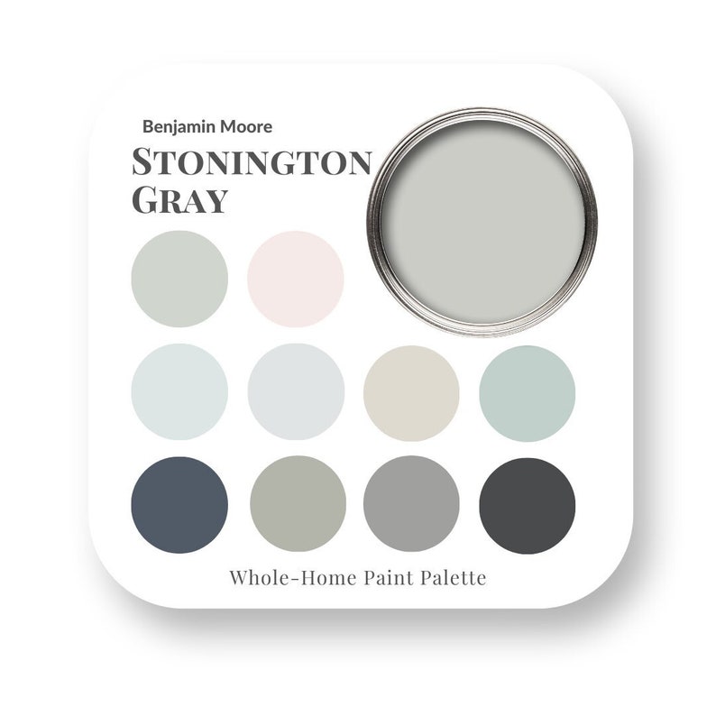 Stonington Gray by Benjamin Moore Interior Paint Color Palette