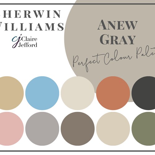 Worldly Gray by Sherwin Williams Interior Paint Color Palette - Etsy