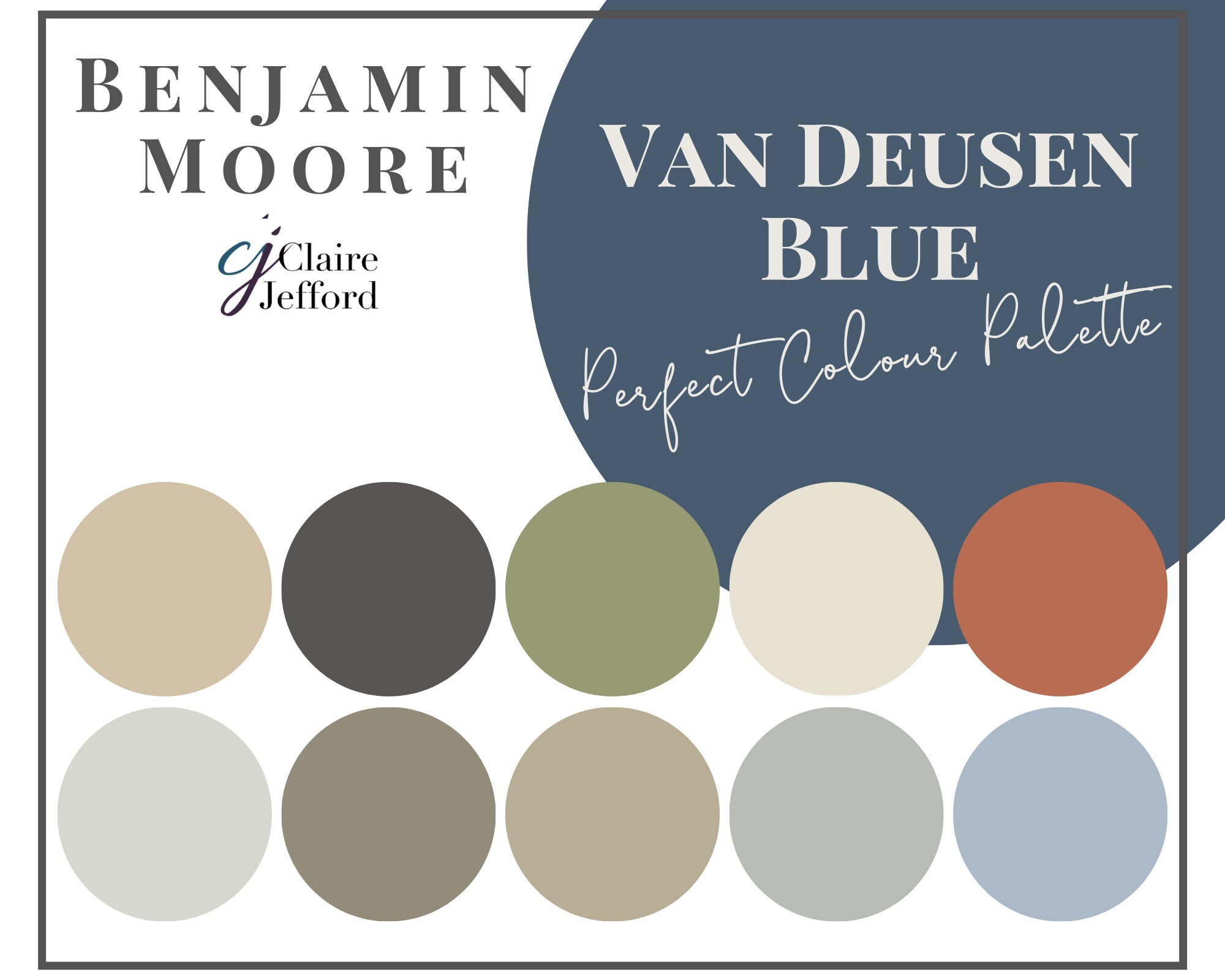 Van Deusen Blue by Benjamin Moore Interior Paint Color Etsy