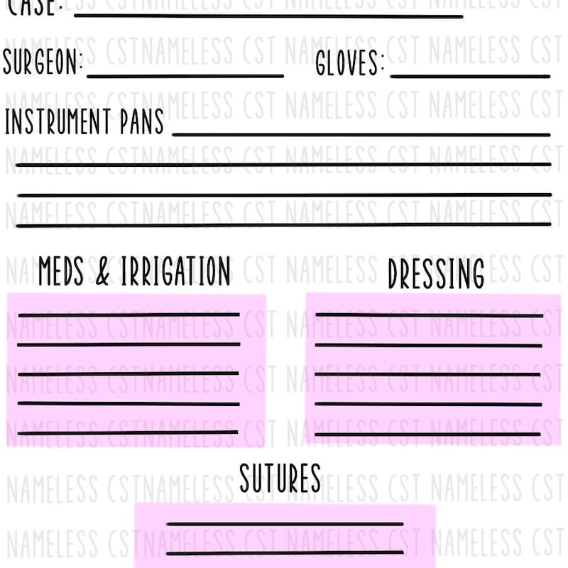 Or Preference Card Examples Printable Preference Card - Etsy
