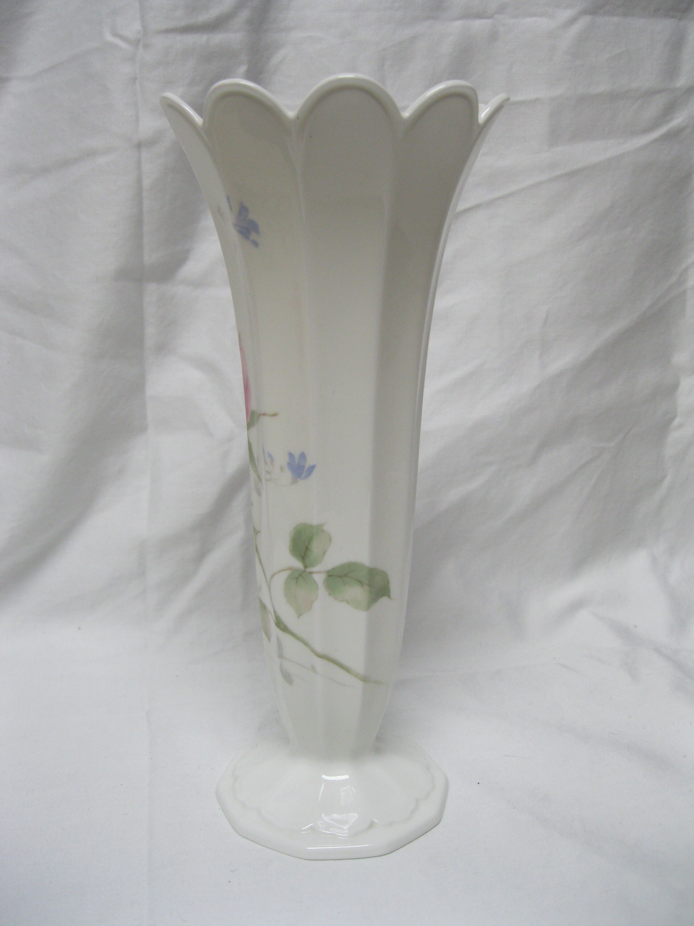 Vintage Mikasa Bone China Vase April Rose Pattern Etsy