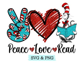 Download Peace Love Reading Etsy