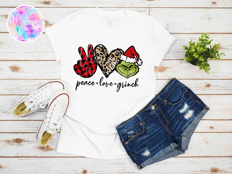 Download Peace Love Grinch PNG | Etsy