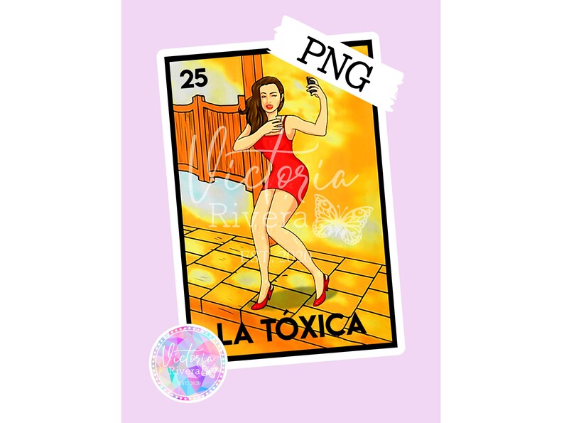 La Borracha Toxica Loteria Card Etsy